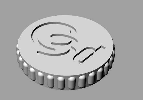 Custom Knob cover for WASP Delta printers - 3D model front