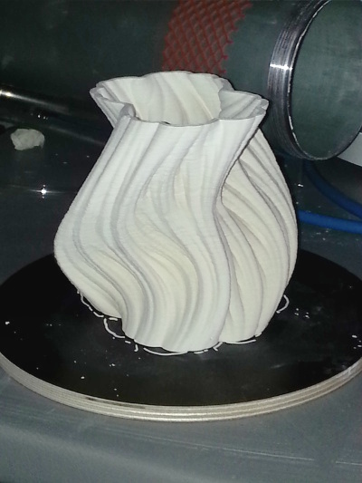 Vaso di porcellana stampato in 3d